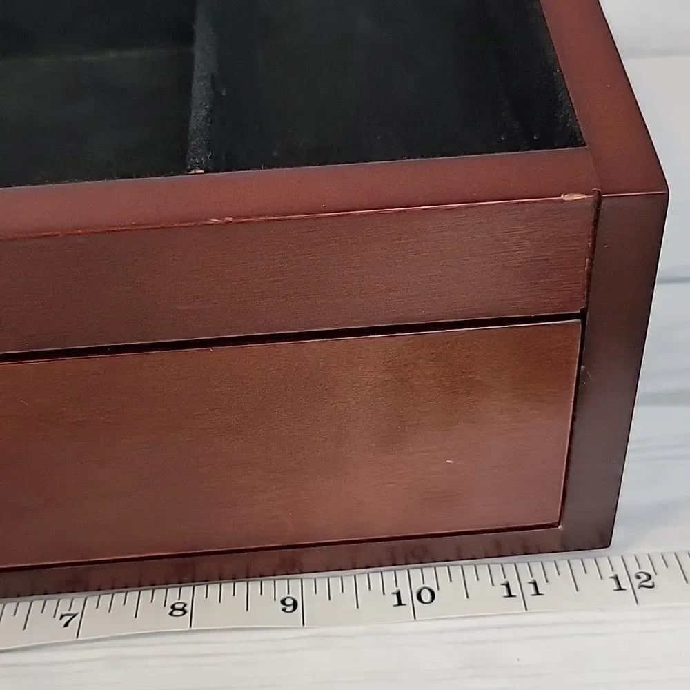 Reed & Barton Mens Wooden Jewelry Box
